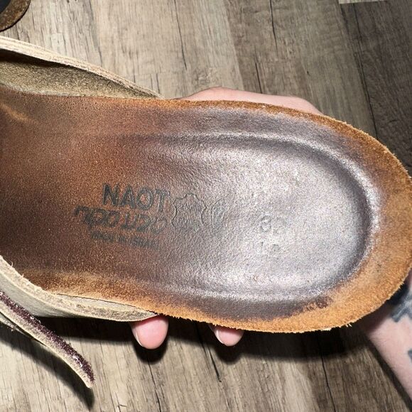 Naot Women’s Carly Nubuck Leather Two Strap Wedge Slide Sandal EUR 39 US 8 - Picture 4 of 4